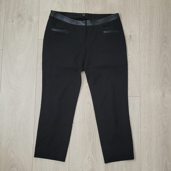 Jacob pleather trim ankle pants - Picture 1 of 6